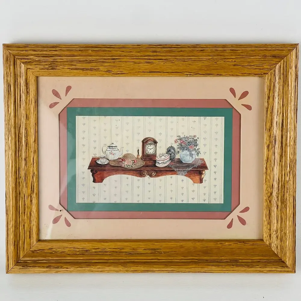 Two Victorian Country Shelves Vintage Home Decor Prints 9 1/2 x 7 1/2" - Picture 2 of 7